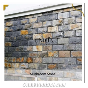 Chinese Rusty Brown Mushroom Finished Natural Surface Stone