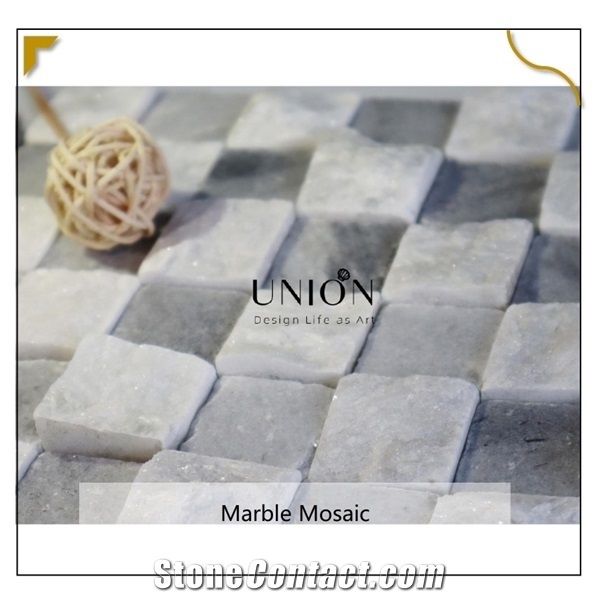 Cloudy Gray Quartzite Natura Surface Stone Mosaic Wall Tile