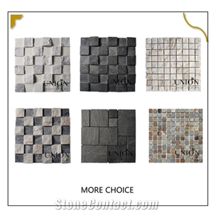 Cloudy Gray Quartzite Natura Surface Stone Mosaic Wall Tile