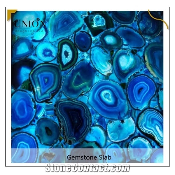 Dark Blue Agate Stone Gemstone Semiprecious Stone Tiles&Slab