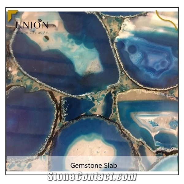 Dark Blue Agate Stone Gemstone Semiprecious Stone Tiles&Slab