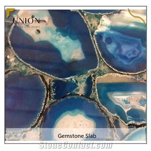 Dark Blue Agate Stone Gemstone Semiprecious Stone Tiles&Slab