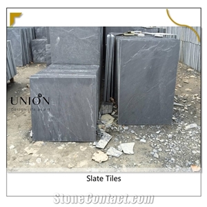 Dark Grey Black Slate Stone Wall Covering Tiles Square Stone