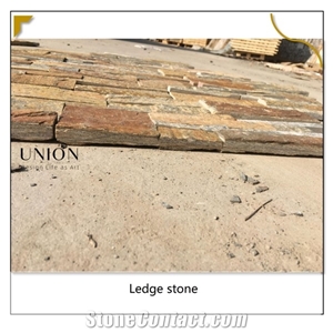 Earth Brown Quartzite Ledge Stone,Brown Ledger Quartzite Panel