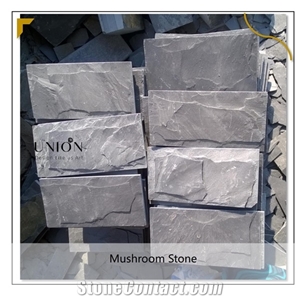 Exterior Mushroom Stone Jiangxi Black Slate for Wall Claddin