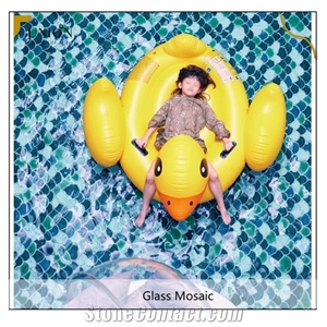 Foshan Mosaic Glass Tile/Swimming Pool Glass Mosaic Tile