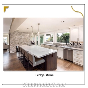 Golden Line Splits Quartzite Wall Panels,Ledge Surface Stone