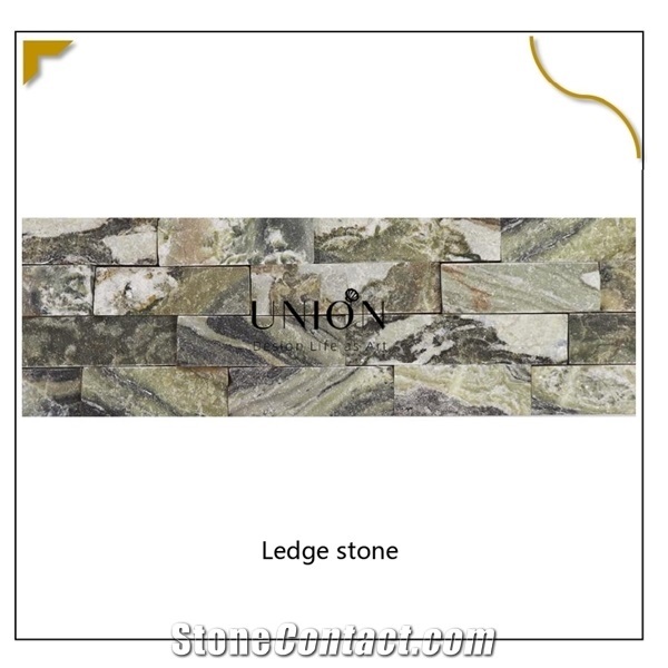 Green Ice Marble Slabs Wall Panel Decoration,Ledge Stone