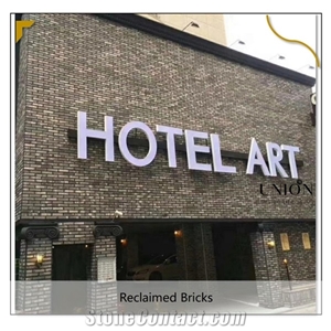 Grey Building Thin Brick Tile,Grey Cladding Reclaimed Bricks