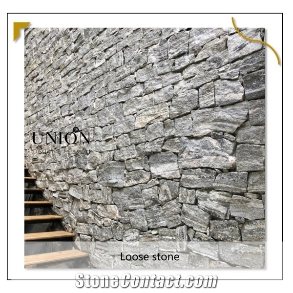 Grey Grainte Loose Strips Stone Venner Wall Cladding Decora