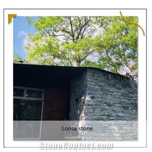Grey Grainte Loose Strips Stone Venner Wall Cladding Decora