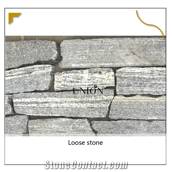 Grey Grainte Loose Strips Stone Venner Wall Cladding Decora