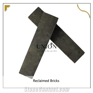 Grey Used Brick,Reclaimed Bricks in Building,Masonry Grey Used Brick,Reclaimed Bricks in Building,Masonry