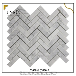 Herringbone Bathroom Wall Tile Stone Mosaic Tile Decoration