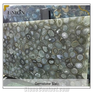 High Quality Luxury Gemstone Blue Agate Slab Customized Size