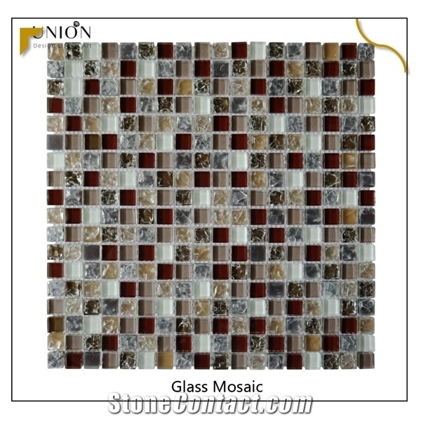 House Kitchen Wall Decorative Mosaic Design Glass Material