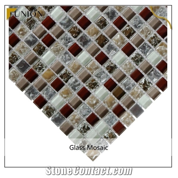 House Kitchen Wall Decorative Mosaic Design Glass Material