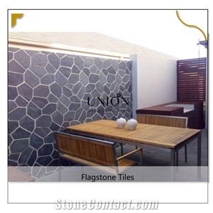 Jiangxi Black Flag Stone Random Type Paving Tiles for Floor