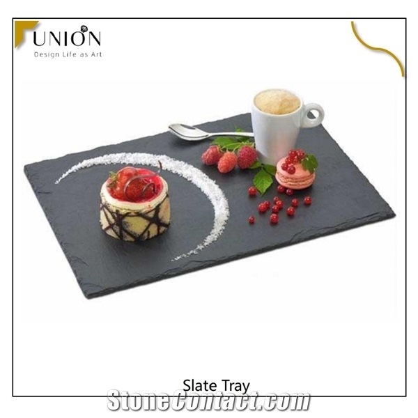 Kitchen Slate Rectangular Serving Coaster,Black Sushi Slates