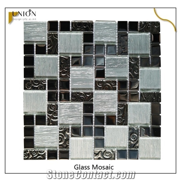 Moonight Classic Design Square New Shape Glossy Glass Mosaic