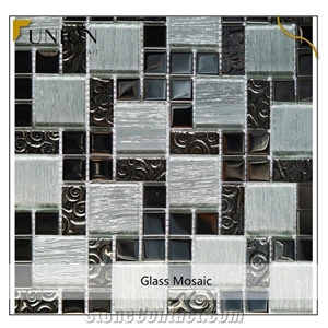 Moonight Classic Design Square New Shape Glossy Glass Mosaic