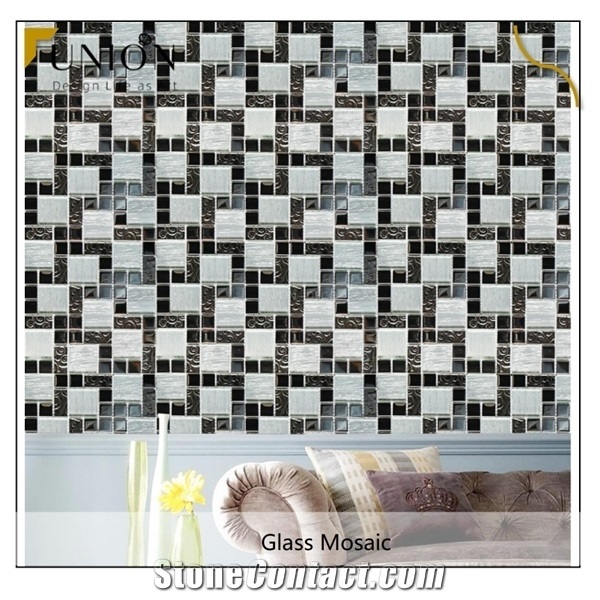 Moonight Classic Design Square New Shape Glossy Glass Mosaic