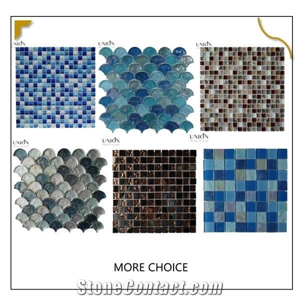 Moonight Classic Design Square New Shape Glossy Glass Mosaic