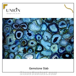 Natural Agate Crystal Stone Semi Precious Countertop Slabs