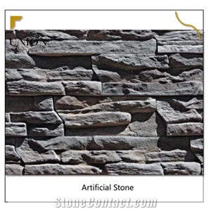 Natural Black Wall Cladding Artificial Stone Wall from China