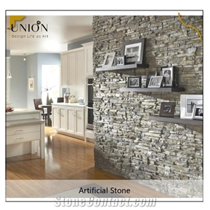 Natural Black Wall Cladding Artificial Stone Wall from China