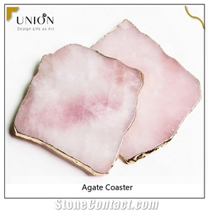 Natural Brazilian Blue Agate Stone Coasters Crystal Stone