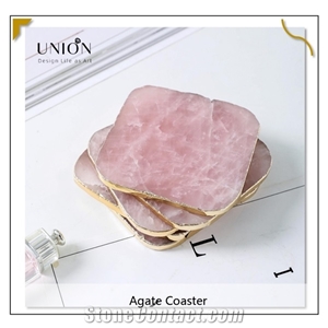 Natural Brazilian Blue Agate Stone Coasters Crystal Stone