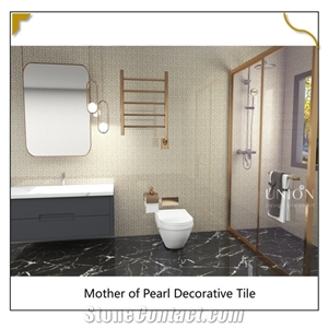 Natural Color Square Mother Of Pearl Mosaic Yellow Mix White