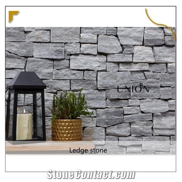 Natural Cultured Slate Stone Veneer with Cement Board Cloudy