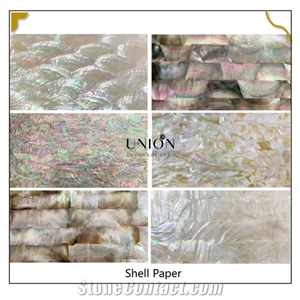 Natural Freshwater Shell Sheets Picture Frame Tissue Box