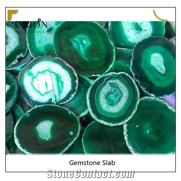 Natural Green Agate Slab for Table Top,Hotel Semi Precious