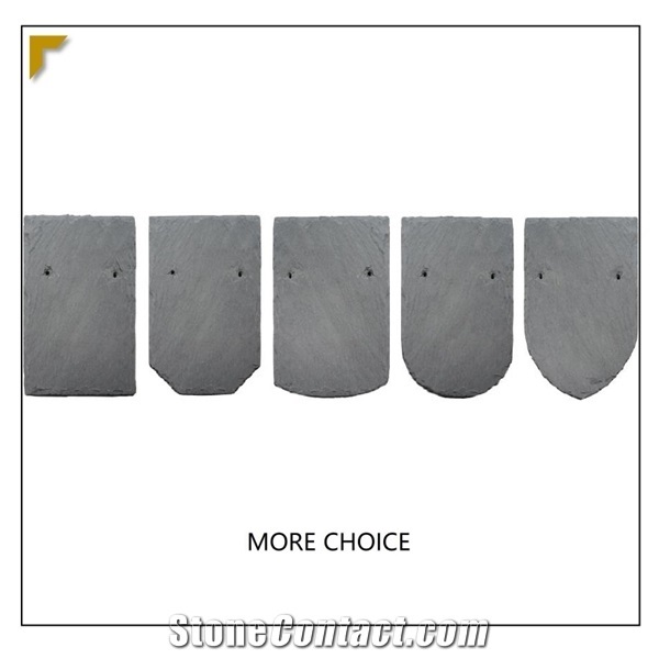 Natural Jiangxi Black Slate Stone Roof Tile Black Slate Tile