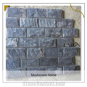 Natural New Chinese Mushroom Panels Stack Stone Wall Clad