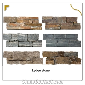 Natural Stone Panel Brown Color Backcement for Wall Cladding