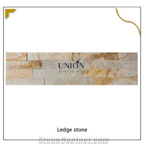 Natural Stone Wall Panel Twinkle Shinning Ledge Surface