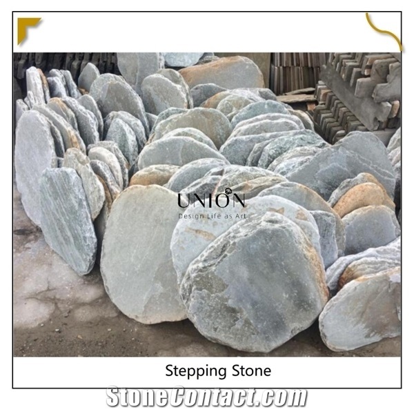 Natural Yellow Slate Garden Walkawy River Pebbles Stone Tile