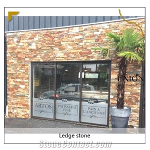 Oyster Slate Stacked Stone,Gold White Quartzite Ledge Stone