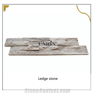 Quartzite Ledge Panel Sliver Snow White Wall Decoratio Stone