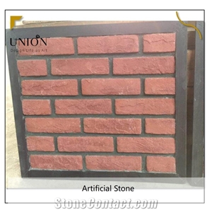 Red Square Brick Artificial Cladding Stone for Wall Decorat