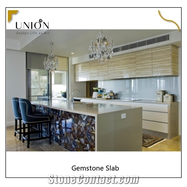 Semiprecious Brown Agate,Gemstone Countertop Interior Design