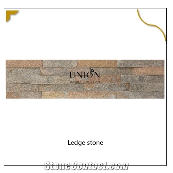 Split Face Veneer Cultured Stone Rusty Quartize Thin Panel