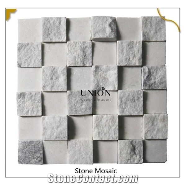 Super Pure White Natural Quartz for Kitchen Wall Mosaic Deco