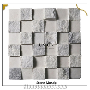 Super Pure White Natural Quartz for Kitchen Wall Mosaic Deco