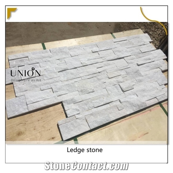 Super Shinning White Quartize 18x35 Z Shape Ledge Stones