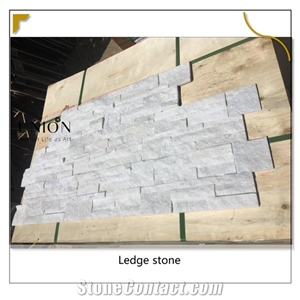 Super Shinning White Quartize 18x35 Z Shape Ledge Stones